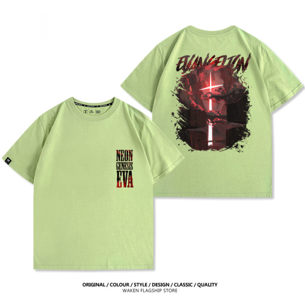 EVA復古十字架 印花T恤-GOODTOYSTUDIO