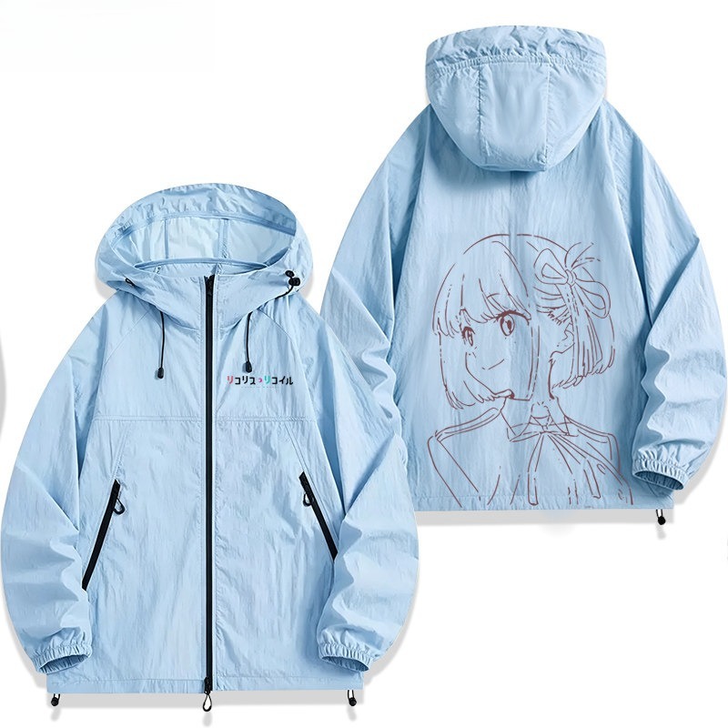 Lycoris Recoil莉可麗絲千束瀧奈周邊 男女輕薄透氣防曬服外套