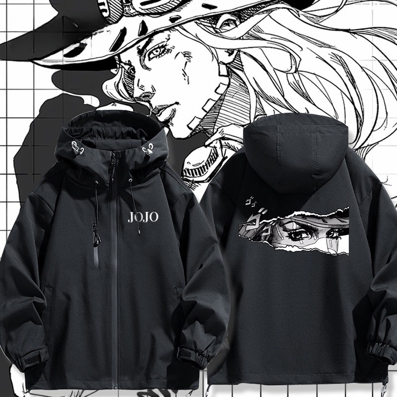 JOJO的奇妙冒險傑洛齊貝林眼神周邊 男女同款秋冬衝鋒衣