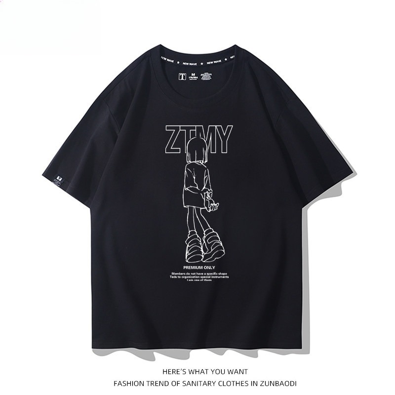 永遠是深夜有多好 2026親子情侶男女同款 印花短袖T恤