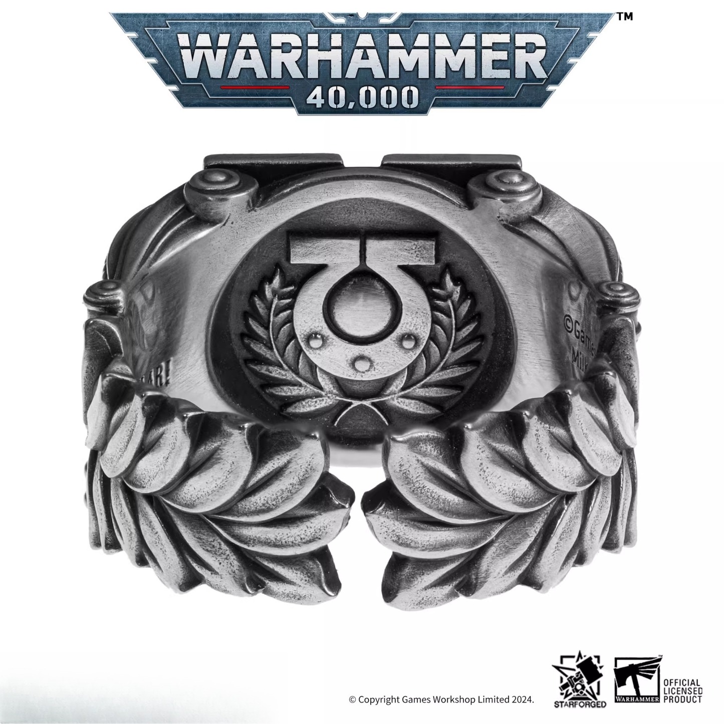 Starforged星辰鑄造戰錘40K周邊U團奧特拉瑪榮譽徽戒指銀星際戰士