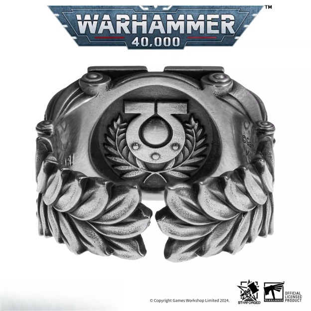 Starforged星辰鑄造戰錘40K周邊U團奧特拉瑪榮譽徽戒指銀星際戰士