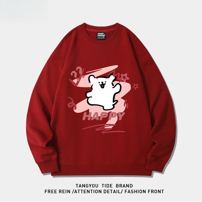 線條小狗 聯名衛衣2026秋冬新款親子情侶裝 圓領長袖/連帽衛衣