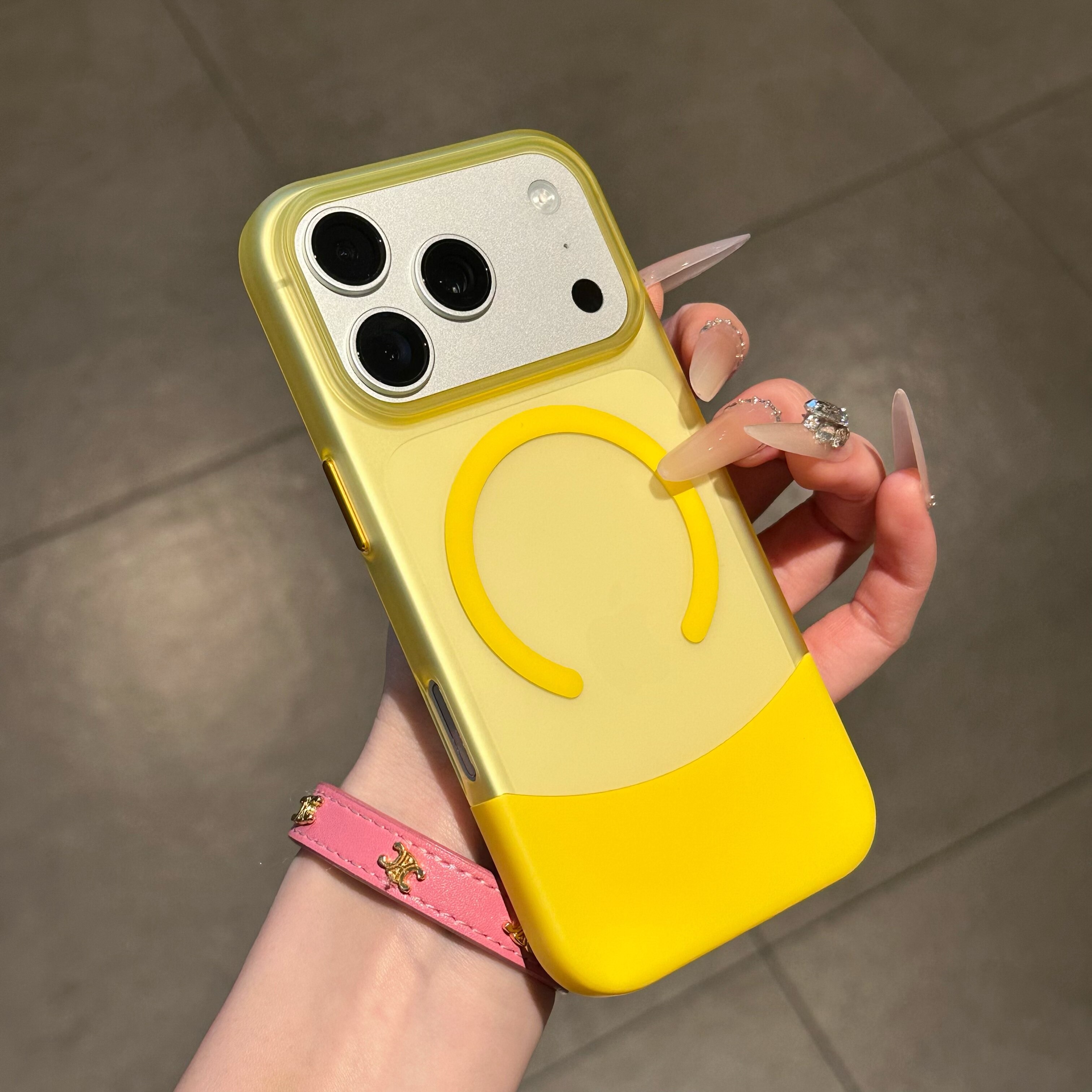 IPhone系列 高級感磨砂膚感上下拼接Magsafe磁吸手機殼