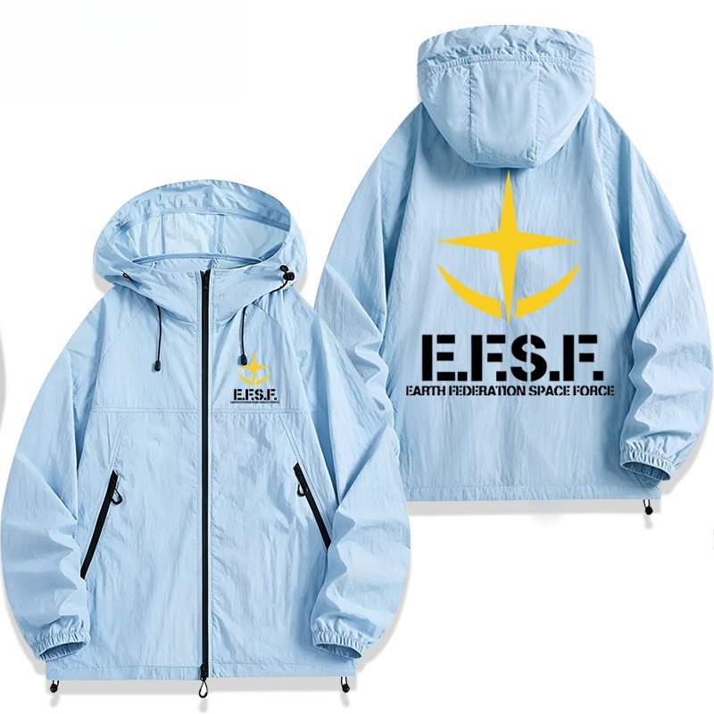 機動戰士鋼彈EFF地球聯邦軍 男女輕薄透氣防曬服外套