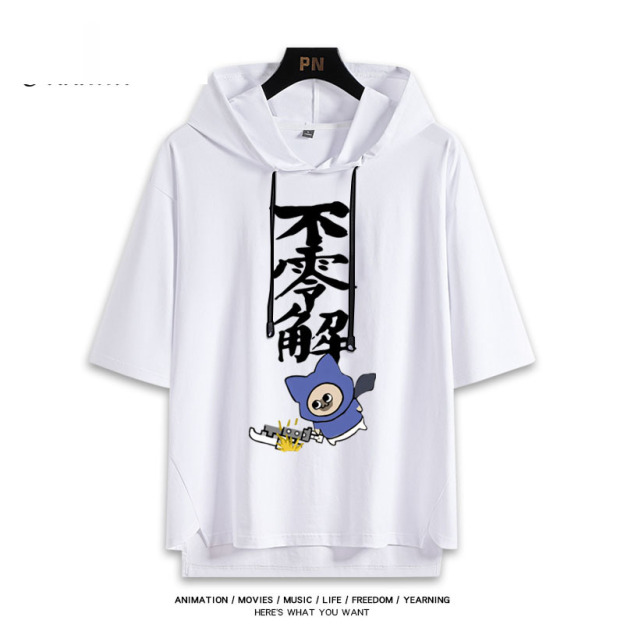 魔物獵人 艾露貓 連帽短袖T恤-GOODTOYSTUDIO