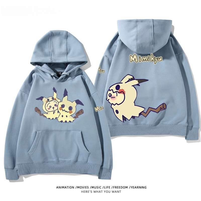 chiikawa X 寶可夢系列 聯名衛衣2025秋冬新款 親子情侶裝連帽衛衣