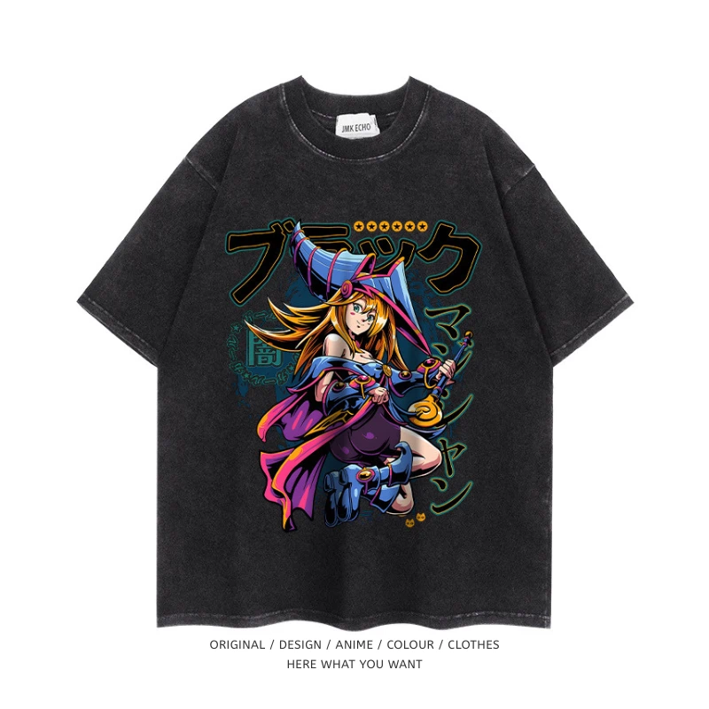 遊戲王 Yu-Gi-Oh! 美式复古水洗做舊T恤