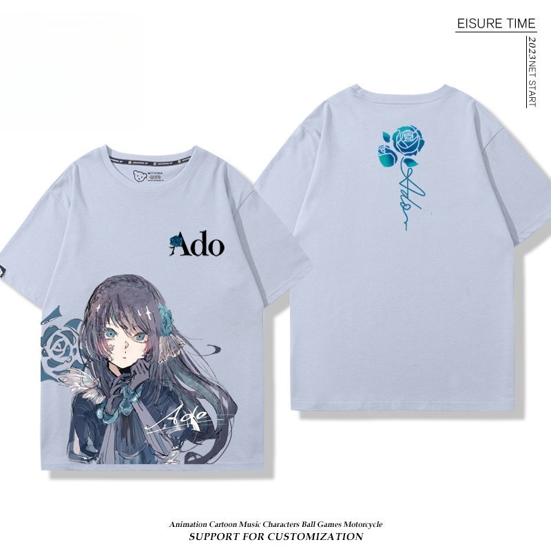 Ado歌手 2026親子情侶男女同款 印花短袖T恤