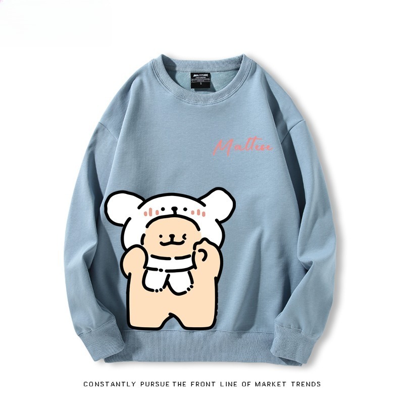 線條小狗 聯名親子情侶裝 圓領長袖