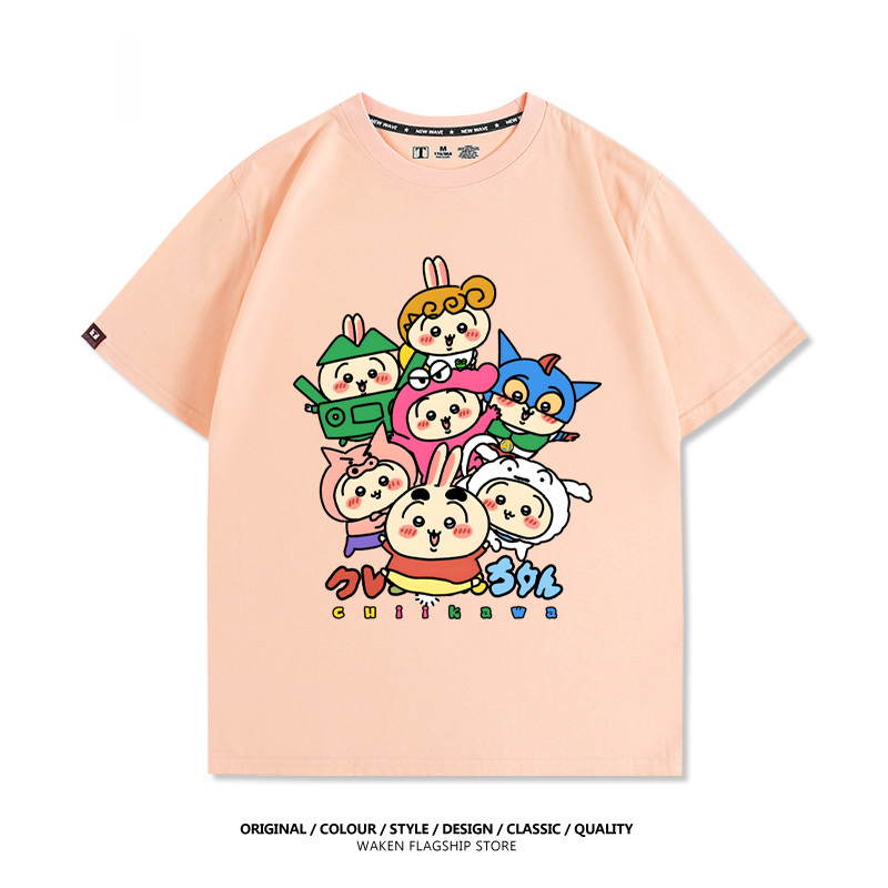 chiikawaX蠟筆小新 印花T恤-GOODTOYSTUDIO