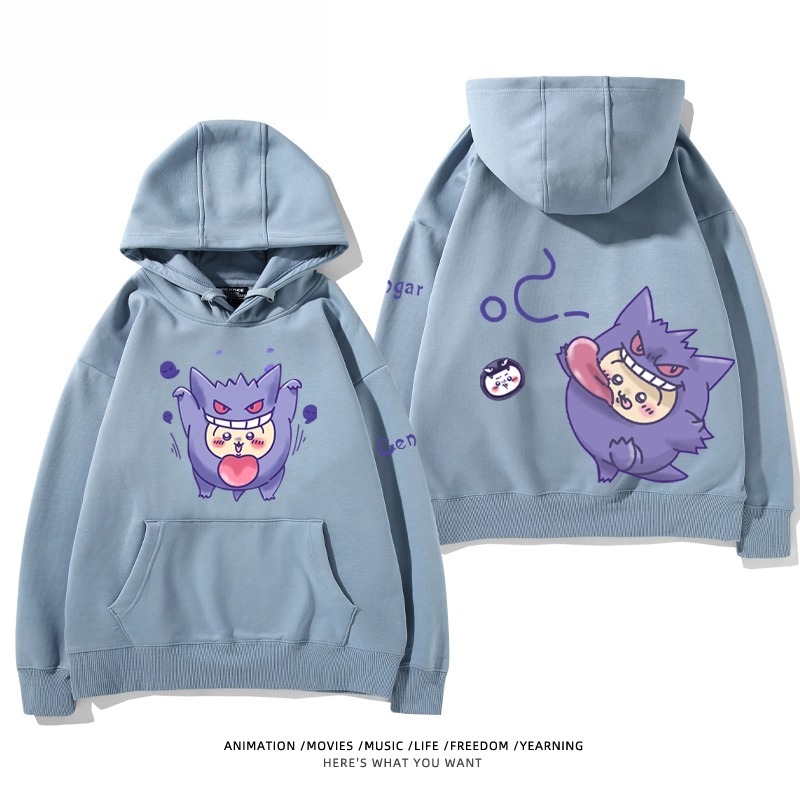 chiikawa X 寶可夢系列 聯名衛衣2025秋冬新款 親子情侶裝連帽衛衣