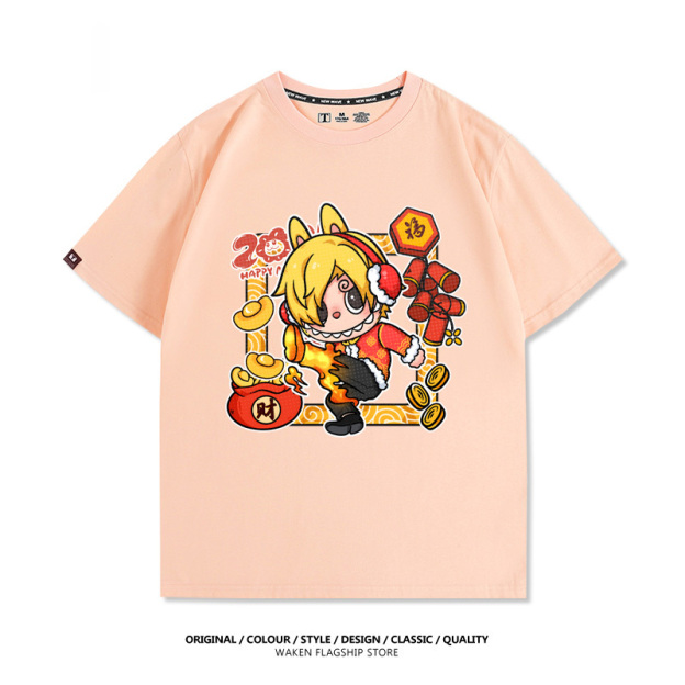 LabubuX航海王 印花T恤