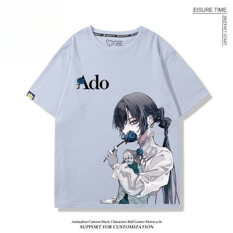Ado歌手 2026親子情侶男女同款 印花短袖T恤