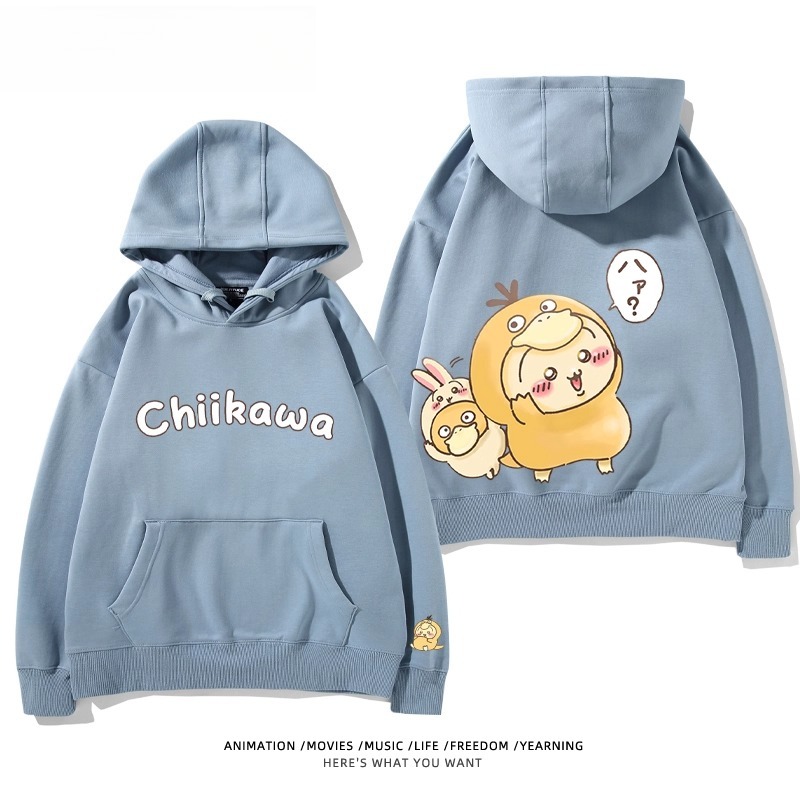chiikawa X 寶可夢系列 聯名衛衣2025秋冬新款 親子情侶裝連帽衛衣