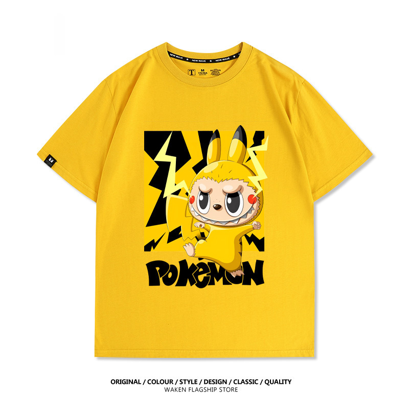 LabubuX皮卡丘 印花T恤-GOODTOYSTUDIO