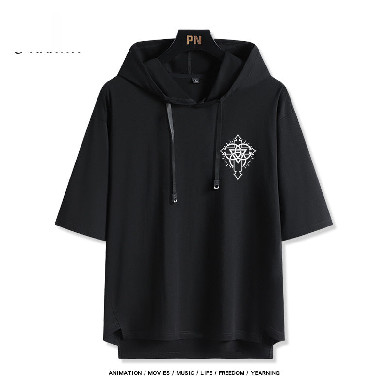 碧藍 連帽短袖T恤-GOODTOYSTUDIO