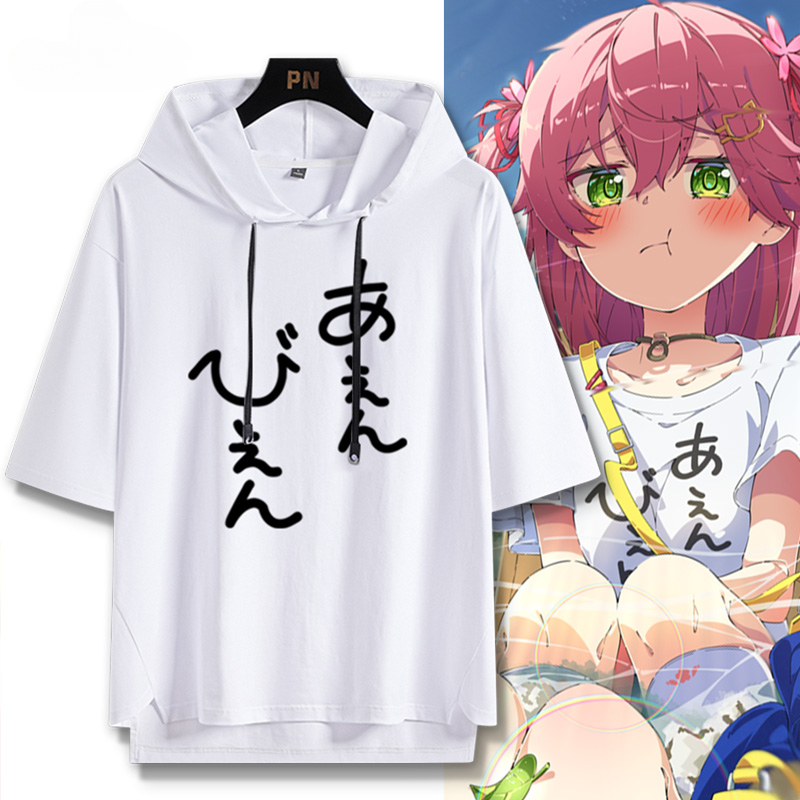 Vtuber HOLOLIVE 連帽短袖T恤 櫻巫女 さくらみこ Sakura Miko-GOODTOYSTUDIO