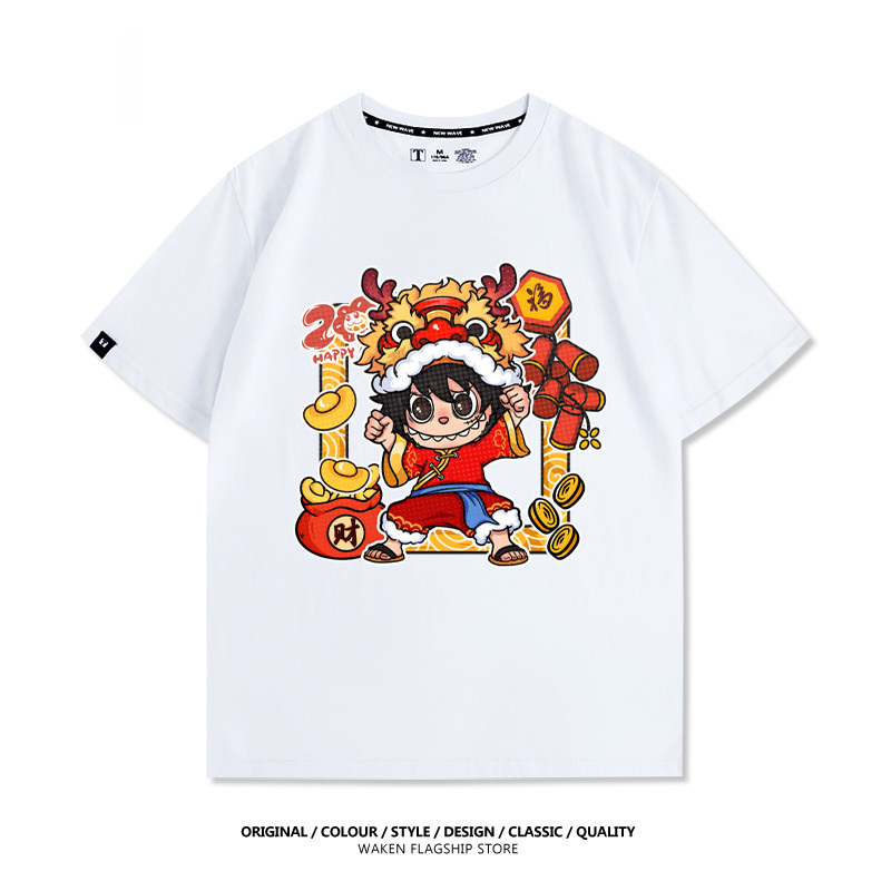 LabubuX航海王 印花T恤