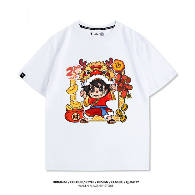 LabubuX航海王 印花T恤