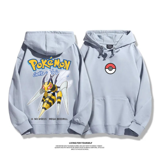 寶可夢 超級進化 2025秋冬新款 親子情侶男女連帽衛衣
