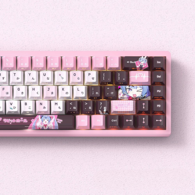 初音兔子洞 二次元側刻透光機械鍵盤
