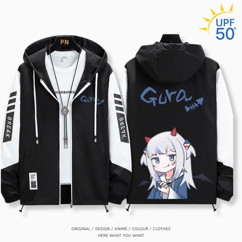 Gawr Gura 噶嗚·古拉全機能抗UV涼感防曬外套黑色3