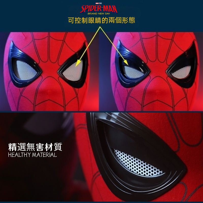 蜘蛛人 Spider-Man 可動眼睛面罩 細節材質