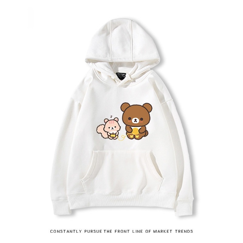 拉拉熊 秋冬新款 親子情侶裝連帽衛衣