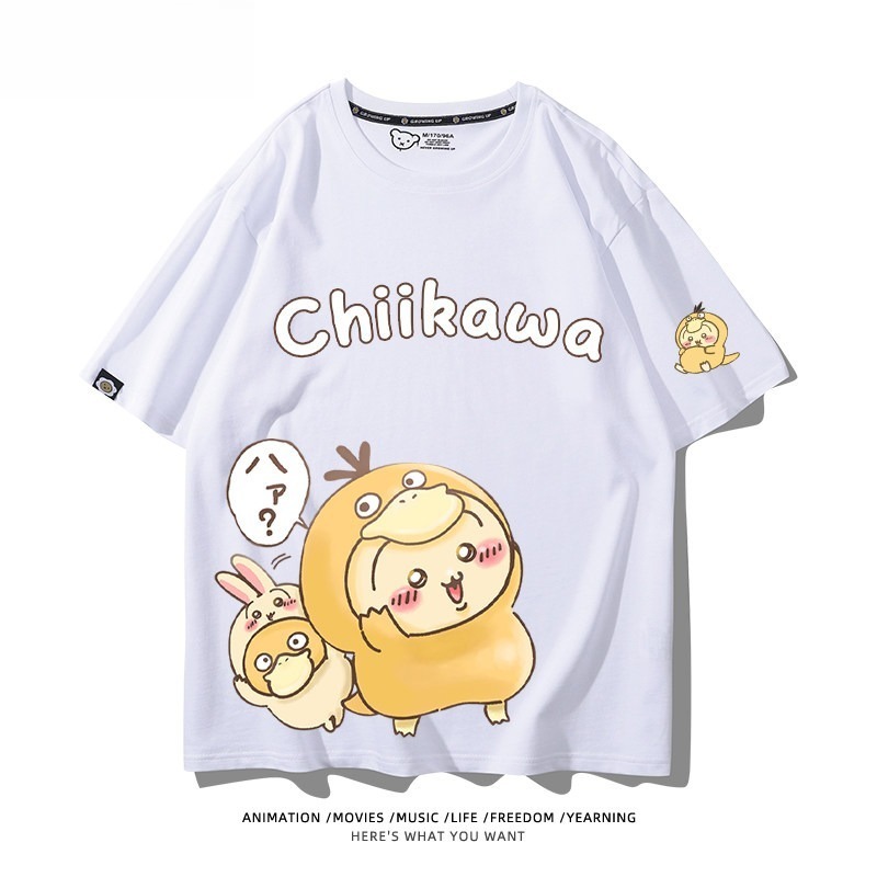 Chiikawa X 寶可夢 2026親子情侶男女同款 印花短袖T恤