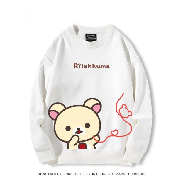 日系拉拉熊 秋冬新款 親子情侶裝圓領長袖