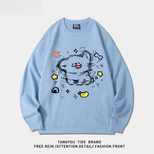 線條小狗 聯名衛衣2026秋冬新款親子情侶裝 圓領長袖/連帽衛衣