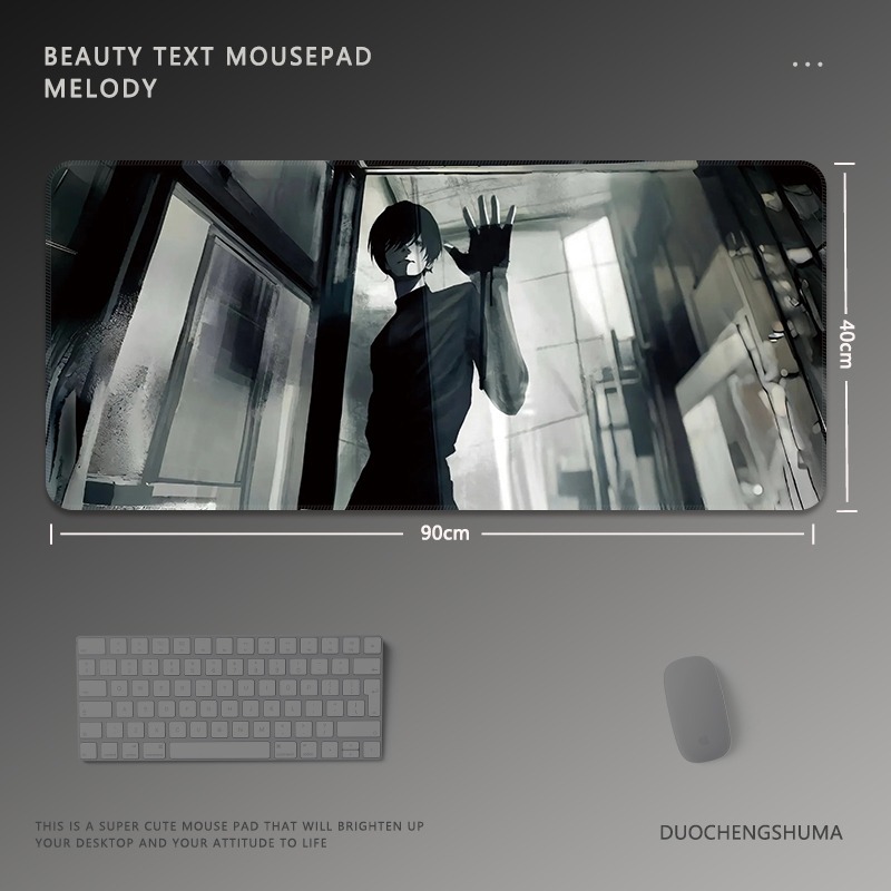 黑白動漫 主題桌墊 布質滑鼠墊-GOODTOYSTUDIO