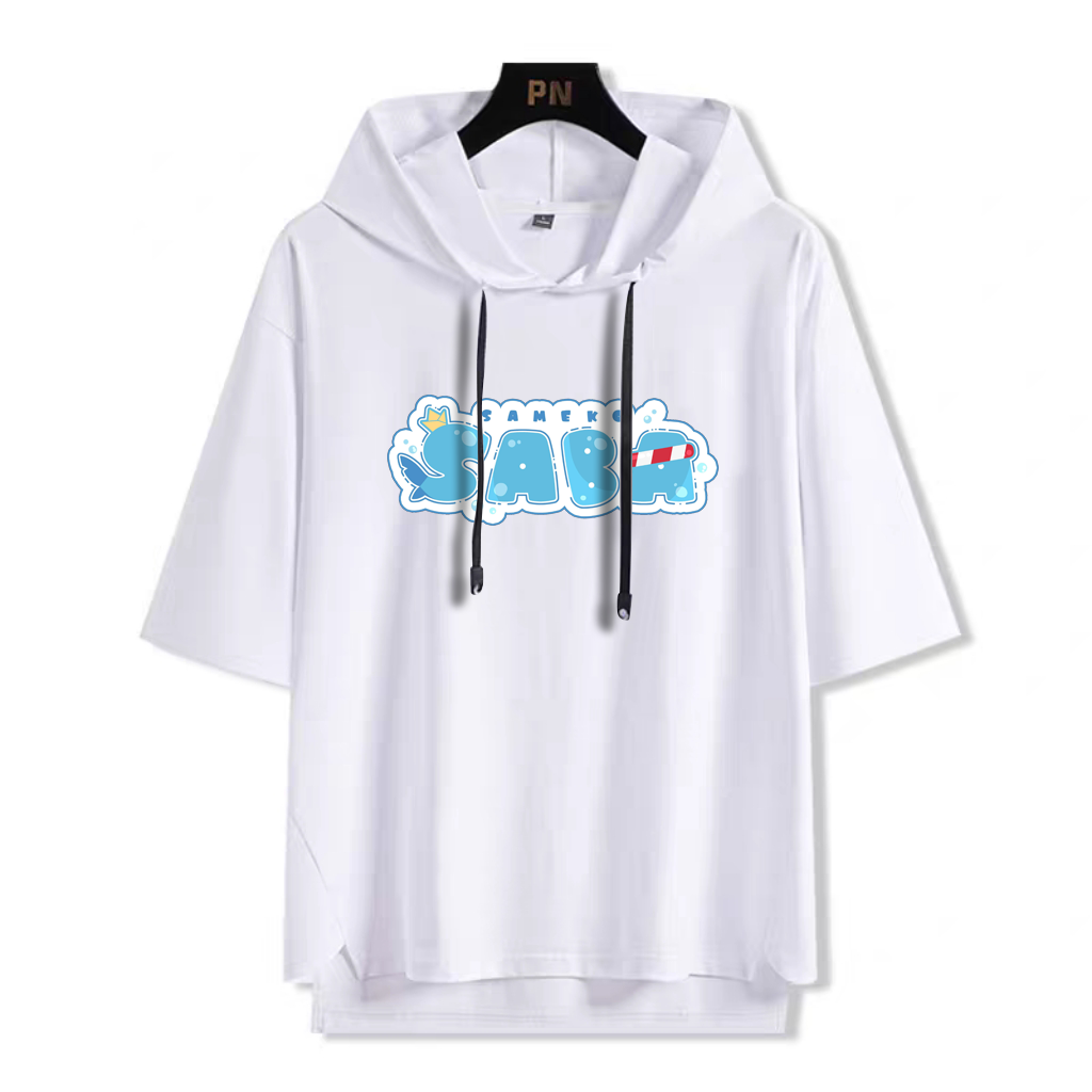 Hololive 虚拟主播Sameko Saba鲨鱼子 連帽短袖T恤