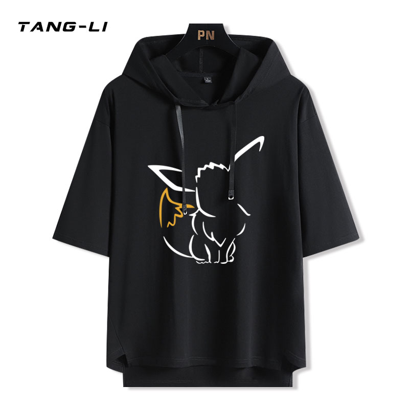 皮卡丘 連帽短袖T恤-GOODTOYSTUDIO