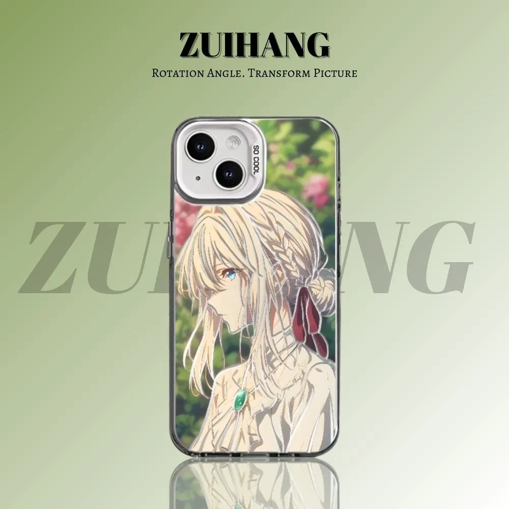 紫羅蘭永恆花園彩銀防摔手機殼