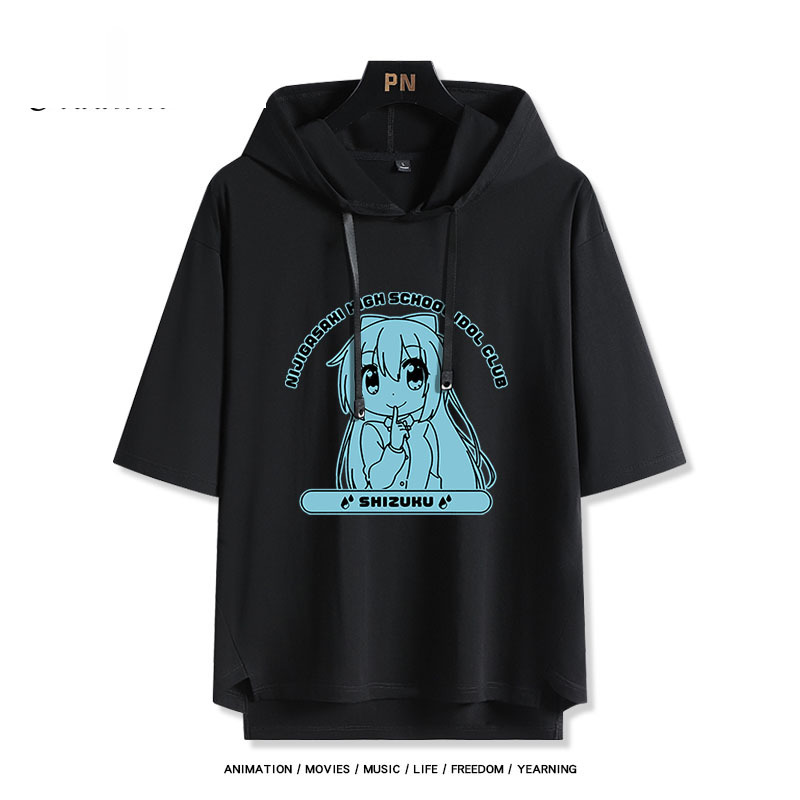 LoveLive 虹咲 虹四格動畫  連帽短袖T恤-GOODTOYSTUDIO