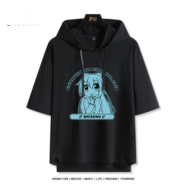 LoveLive 虹咲 虹四格動畫  連帽短袖T恤-GOODTOYSTUDIO