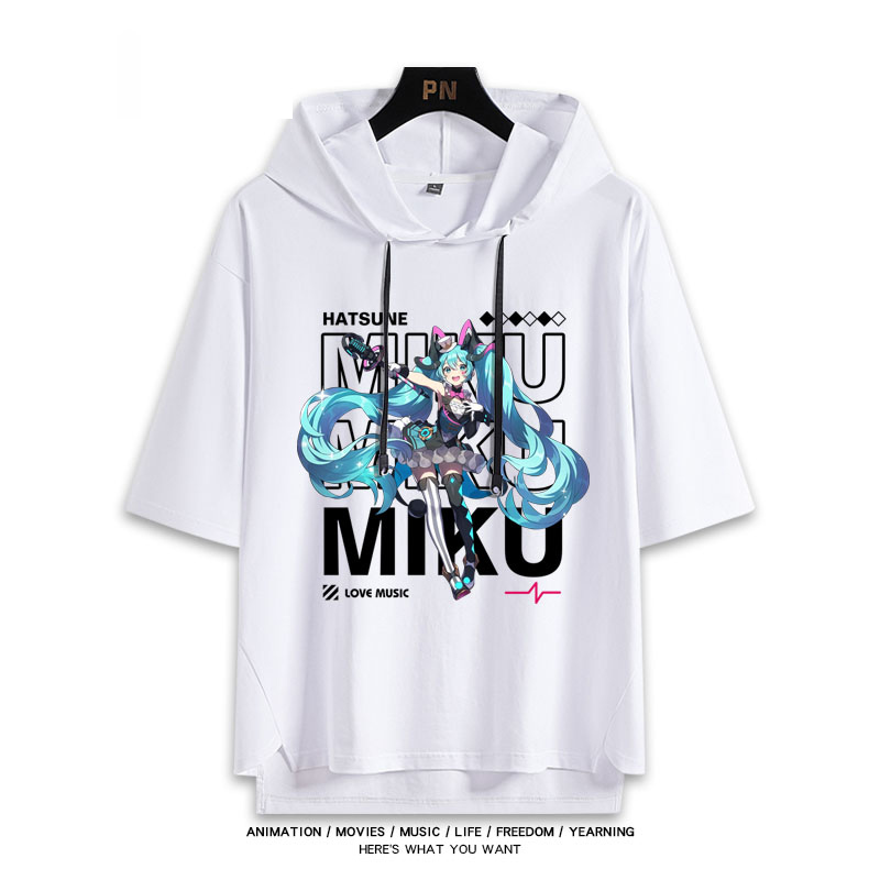 初音未來 連帽短袖T恤-GOODTOYSTUDIO