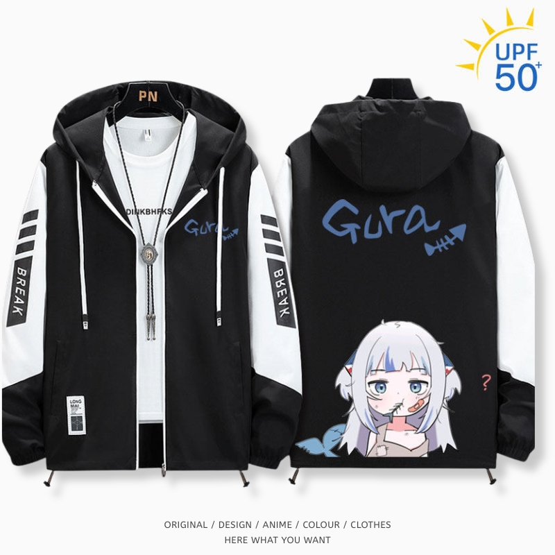 Gawr Gura 噶嗚·古拉全機能抗UV涼感防曬外套黑色2