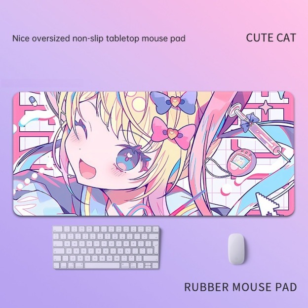 主播女孩重度依賴 主題桌墊 布質滑鼠墊