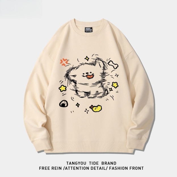 線條小狗 聯名衛衣2026秋冬新款親子情侶裝 圓領長袖/連帽衛衣