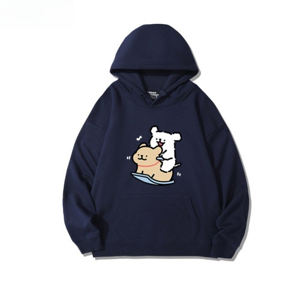 線條小狗 聯名衛衣2026秋冬新款親子情侶裝連帽衛衣