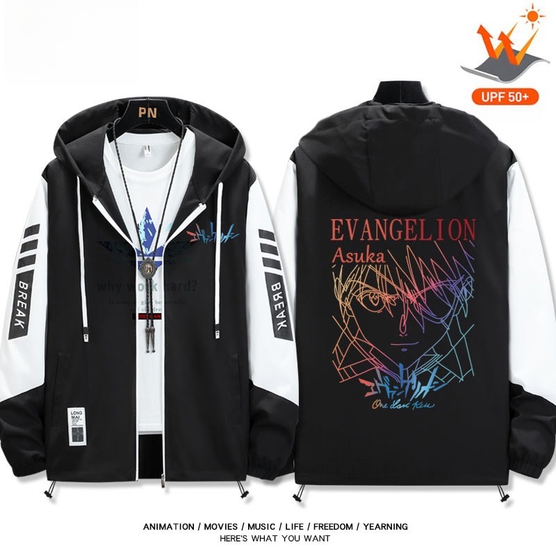 EVA新世紀福音戰士 輕薄透氣拉鏈防曬衣外套
