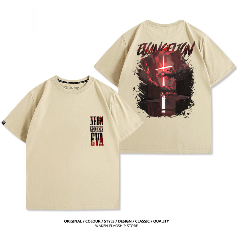 EVA復古十字架 印花T恤-GOODTOYSTUDIO