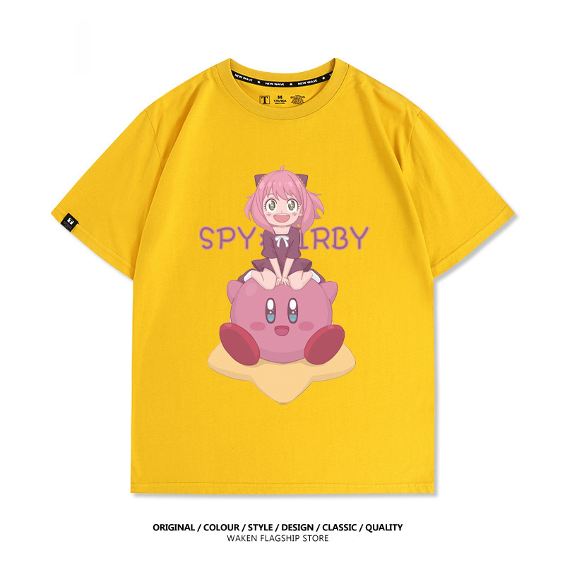 星之卡比X安妮亞 印花T恤-GOODTOYSTUDIO