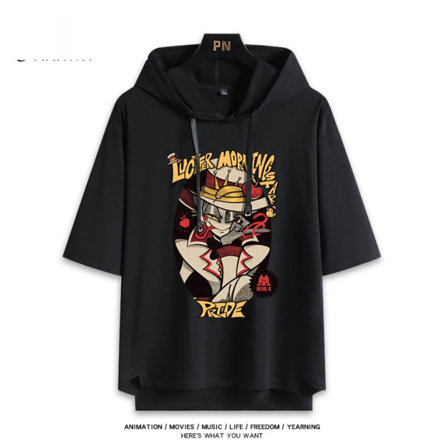 極惡老大 Helluva Boss 連帽短袖T恤-GOODTOYSTUDIO