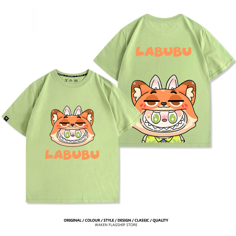LabubuX瘋狂動物城 印花T恤-GOODTOYSTUDIO