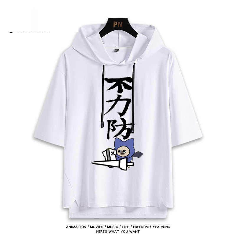 魔物獵人 艾露貓 連帽短袖T恤-GOODTOYSTUDIO