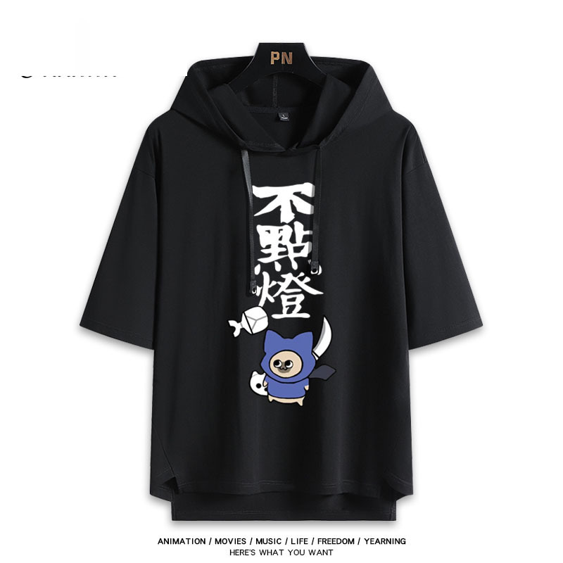 魔物獵人 艾露貓 連帽短袖T恤-GOODTOYSTUDIO